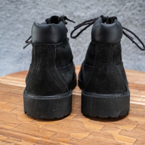 Timberland 6-Inch Premium Boot Black Nubuck Youth - Sz 13 M - Picture 4 of 6